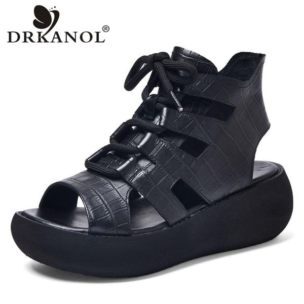 sandals drkanol 2021 women wedge summer shoes vintage genuine leather platform gladiator open toe high heel sandal, Black
sandals drkanol 2021 women wedge summer shoes vintage genuine leather platform gladiator open toe high heel sandal, Black