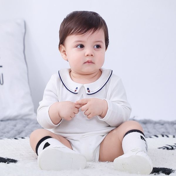 cute bodysuits long sleeve spring autumn boys girls jumpsuit triangle romper peter pan collar white baby clothes 210309, Blue
cute bodysuits long sleeve spring autumn boys girls jumpsuit triangle romper peter pan collar white baby clothes 210309, Blue