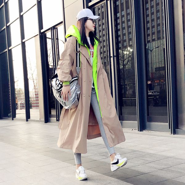 ewq 2021 spring new loose oversize ladies long trench coat khaki women windbreaker long sleeve hooded trend trench coat outwear, Black;brown
ewq 2021 spring new loose oversize ladies long trench coat khaki women windbreaker long sleeve hooded trend trench coat outwear, Black;brown