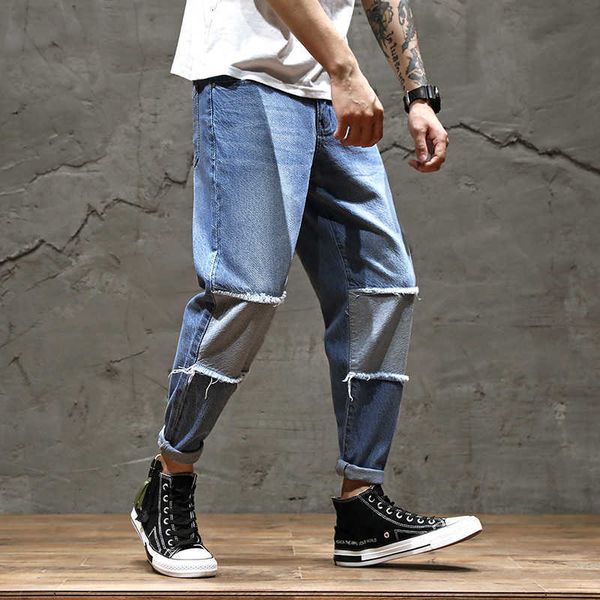men's jeans jeans teenager men hip hop fashion destroyed patchwork streetwear skateboard casual joggers denim sweatpants e8e0, Blue
men's jeans jeans teenager men hip hop fashion destroyed patchwork streetwear skateboard casual joggers denim sweatpants e8e0, Blue