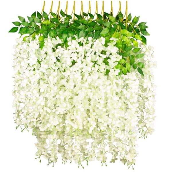 novelty items 12pcs wisteria artificial flower,silk fake vine garland hanging flower for wedding party garden wall decoration
novelty items 12pcs wisteria artificial flower,silk fake vine garland hanging flower for wedding party garden wall decoration