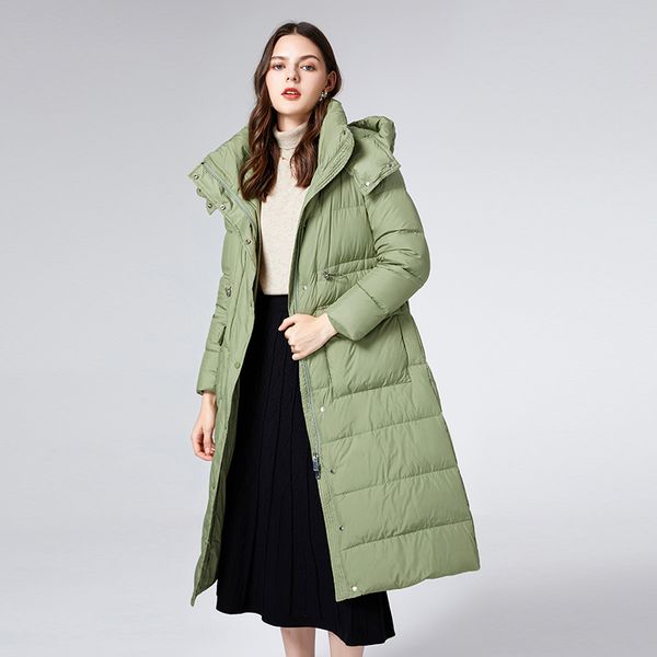 women's winter runway down coats detachable hooded collar white duck down filling fashion overcoat winter parkas with belt, Black
women's winter runway down coats detachable hooded collar white duck down filling fashion overcoat winter parkas with belt, Black