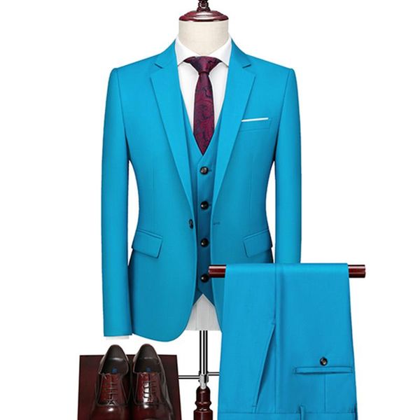 men's suits & blazers 16 color basic style casual solid 3 pieces / male one button jacker coat trousers pants vest waistcoat, White;black
men's suits & blazers 16 color basic style casual solid 3 pieces / male one button jacker coat trousers pants vest waistcoat, White;black