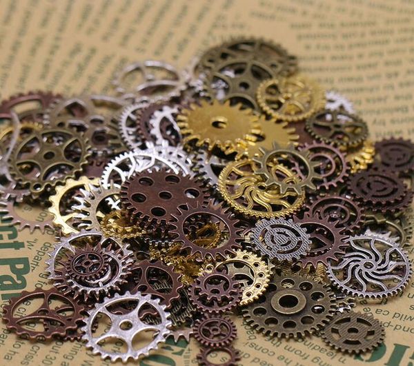 100pcs vintage retro metal mixed gears charms for jewelry making diy steampunk gear pendant charms wholesale, Bronze;silver 
100pcs vintage retro metal mixed gears charms for jewelry making diy steampunk gear pendant charms wholesale, Bronze;silver