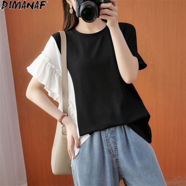 summer women chiffon t-shirt patchwork cotton bat lace tshirt lady tunic tees loose fashion casual clothing 210531, White
summer women chiffon t-shirt patchwork cotton bat lace tshirt lady tunic tees loose fashion casual clothing 210531, White