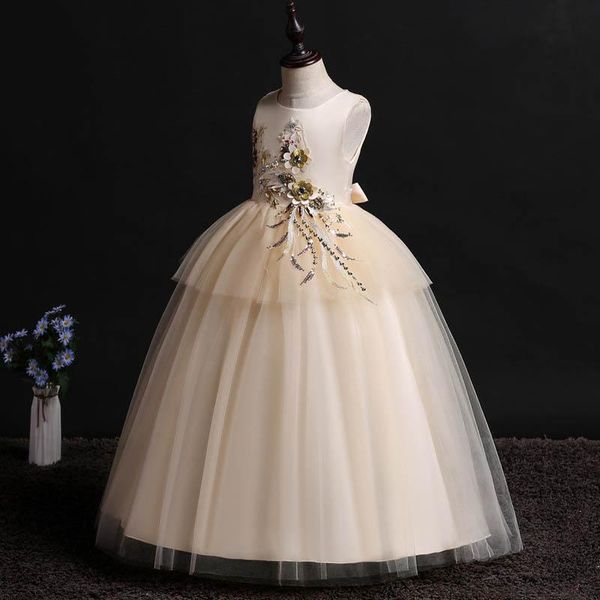 girl's dresses flower girls dress sequined sleeveless lace embroidery appliques crystal tulle o-neck floor-length kids party princess g, Red;yellow
girl's dresses flower girls dress sequined sleeveless lace embroidery appliques crystal tulle o-neck floor-length kids party princess g, Red;yellow
