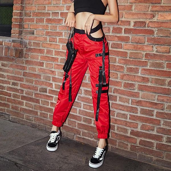 women's pants & capris autumn ribbon openwork red street shooting overalls, Black;white
women's pants & capris autumn ribbon openwork red street shooting overalls, Black;white