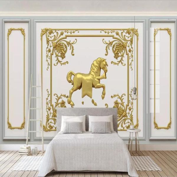 custom european style luxury mural 3d stereoscopic embossed horse golden lattice bedroom bedside living room p wallpaper art
custom european style luxury mural 3d stereoscopic embossed horse golden lattice bedroom bedside living room p wallpaper art