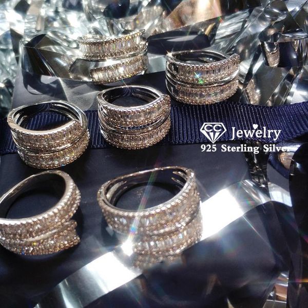 cluster rings luxury for women s925 sterling silver fine jewelry cubic zirconia cascade anel wedding engagement accessories 3205, Golden;silver
cluster rings luxury for women s925 sterling silver fine jewelry cubic zirconia cascade anel wedding engagement accessories 3205, Golden;silver