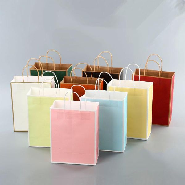 gift wrap 12pcs edge line thick shopping party bag hand handle rope kraft paper pouch clothing coffee/desserts shop supplies
gift wrap 12pcs edge line thick shopping party bag hand handle rope kraft paper pouch clothing coffee/desserts shop supplies
