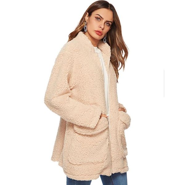 women's jackets autumn winter elegant shaggy women loose faux fur long coat warm plush teddy coats female casual fashion pocket zipper, Black;brown
women's jackets autumn winter elegant shaggy women loose faux fur long coat warm plush teddy coats female casual fashion pocket zipper, Black;brown