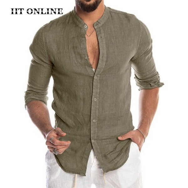 men's casual blouse cotton linen shirt long sleeve loose spring summer handsome brand clothing 210721, White;black
men's casual blouse cotton linen shirt long sleeve loose spring summer handsome brand clothing 210721, White;black
