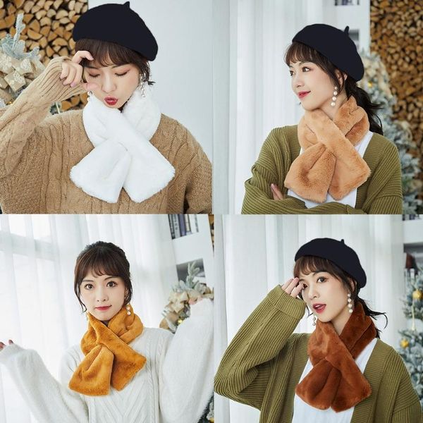 scarves women winter fuzzy plush cross loophole collar scarf solid color rectangle long shawl wrap thick neck warmer neckerchief, Blue;gray
scarves women winter fuzzy plush cross loophole collar scarf solid color rectangle long shawl wrap thick neck warmer neckerchief, Blue;gray