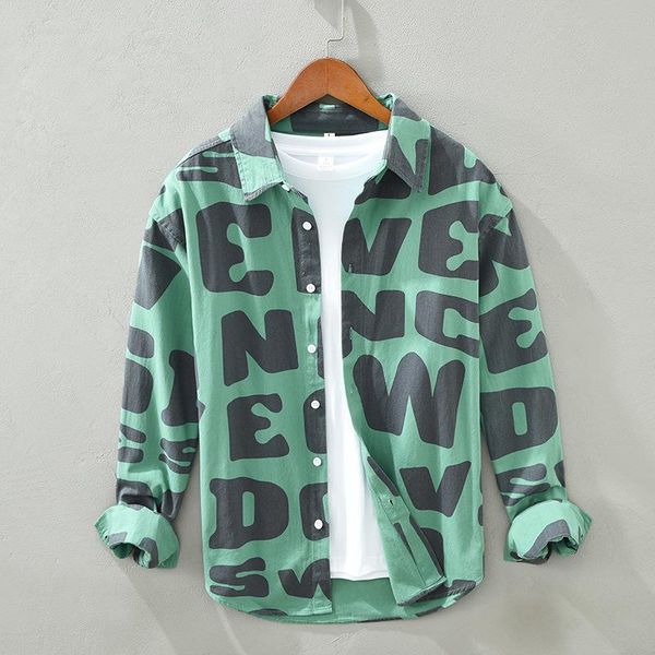 men's casual shirts letter print for men cotton long sleeve blouse male autumn man fashion vintage clothing, White;black
men's casual shirts letter print for men cotton long sleeve blouse male autumn man fashion vintage clothing, White;black