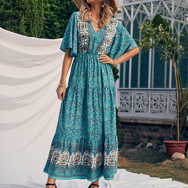 women's swimwear bohemian summer dresses women floral printed beach long ruched boho sundress maxi holiday party vestidos female, White;black
women's swimwear bohemian summer dresses women floral printed beach long ruched boho sundress maxi holiday party vestidos female, White;black