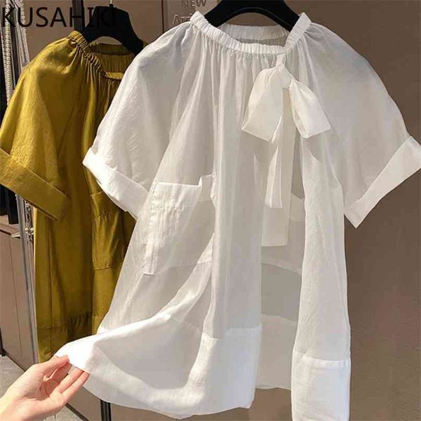 sweet bow tie o-neck doll shirt korean short sleeve women blouse summer blusas mujer de moda 6j270 210603, White
sweet bow tie o-neck doll shirt korean short sleeve women blouse summer blusas mujer de moda 6j270 210603, White