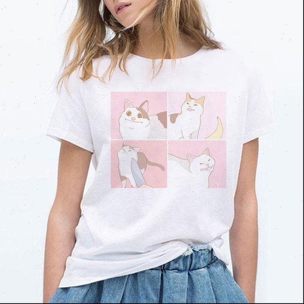women tshirt female cartoon cat tees short sleeve casual ulzzang kawaii harajuku t shirt vintage women t shirt clothes, White 
women tshirt female cartoon cat tees short sleeve casual ulzzang kawaii harajuku t shirt vintage women t shirt clothes, White