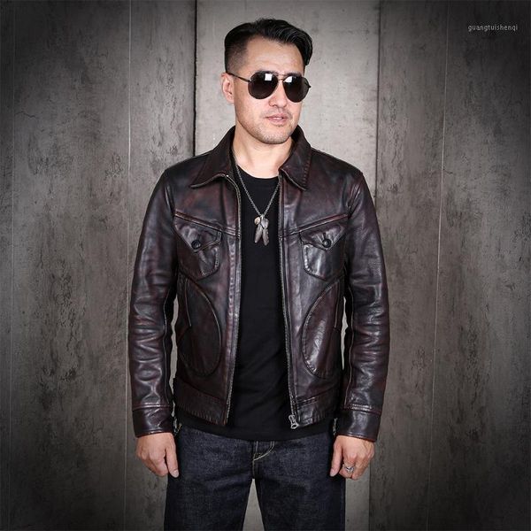 men's leather & faux 2021 vintage brown japan casual style genuine jacket men plus size 4xl real natural horsehide slim fit short autum, Black
men's leather & faux 2021 vintage brown japan casual style genuine jacket men plus size 4xl real natural horsehide slim fit short autum, Black