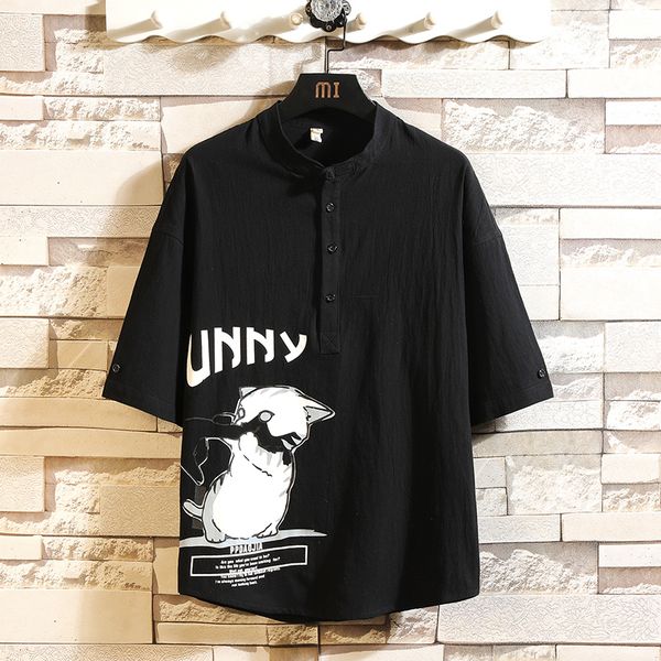 men's short-sleeve shirt 2021 will see black cotton flax t-hip hop punk rock fashion animal print clothes a6ir, White;black
men's short-sleeve shirt 2021 will see black cotton flax t-hip hop punk rock fashion animal print clothes a6ir, White;black