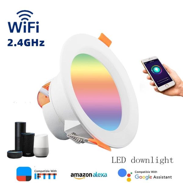 wifi smart led downlight dimming round app 220v/110v spot lights 5w 7w rgb color changing warm cool light work with alexa google
wifi smart led downlight dimming round app 220v/110v spot lights 5w 7w rgb color changing warm cool light work with alexa google