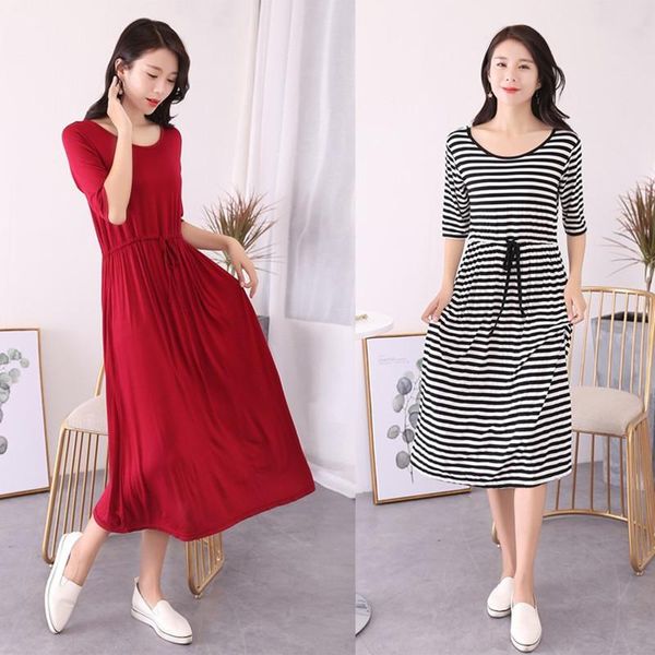 maternity dresses high waist dress summer cotton plus size clothes for pregnant women pregnancy wear, White
maternity dresses high waist dress summer cotton plus size clothes for pregnant women pregnancy wear, White