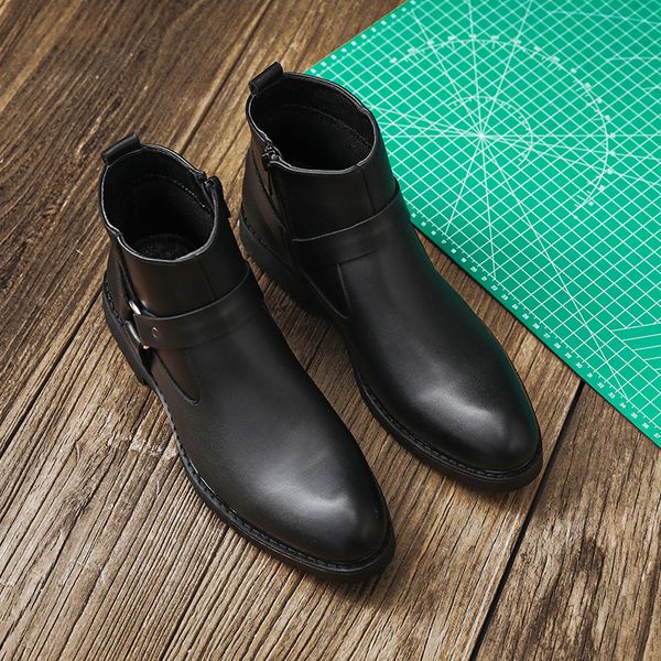 british vintage men boots non-slip metal decoration strap boots for men work formal shoes elegant fashion boots zipper ankle, Black;white
british vintage men boots non-slip metal decoration strap boots for men work formal shoes elegant fashion boots zipper ankle, Black;white