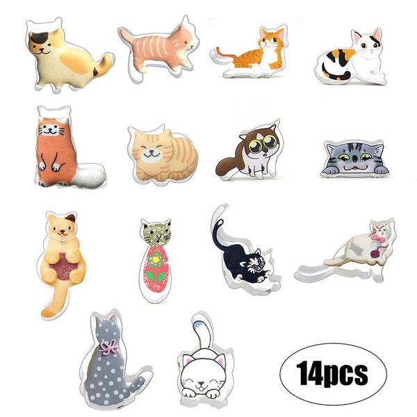baking moulds 14pcs cute cat cookie cutters set 3d sugarcraft stainless cake biscuits pastry cutter mold fondant decorating
baking moulds 14pcs cute cat cookie cutters set 3d sugarcraft stainless cake biscuits pastry cutter mold fondant decorating