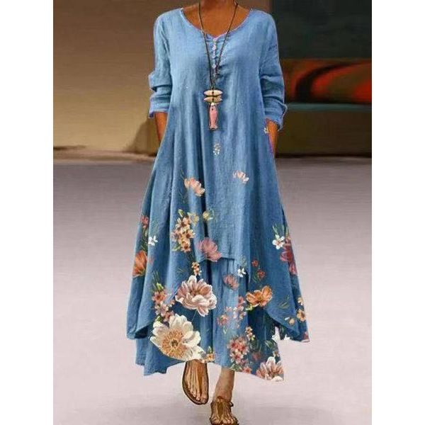 casual dresses button print floral maxi dress women loose long sleeve elegant vintage irregular party robe ladies oversize, Black;gray
casual dresses button print floral maxi dress women loose long sleeve elegant vintage irregular party robe ladies oversize, Black;gray