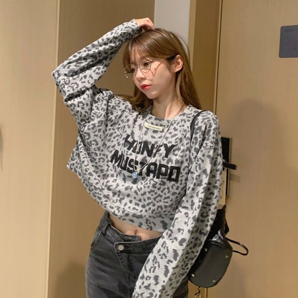 women hoodie vintage sweatshirt letter print leopard loose fashion korean chic streetwear casual long sleeve spring fall short pullover, Black
women hoodie vintage sweatshirt letter print leopard loose fashion korean chic streetwear casual long sleeve spring fall short pullover, Black