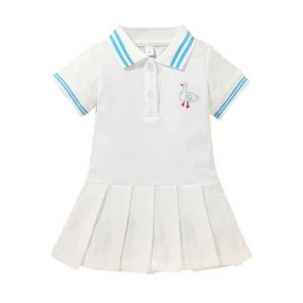 girl's dresses children duck embroidery a-line dress, girls short sleeve lapel neck pleated dress with buttons for summer, Red;yellow
girl's dresses children duck embroidery a-line dress, girls short sleeve lapel neck pleated dress with buttons for summer, Red;yellow