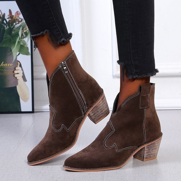 women nakle boots keep warm shoes mid heel pointed toe boots for woman fashion zip shoes botas mujer plus size 42 43, Black
women nakle boots keep warm shoes mid heel pointed toe boots for woman fashion zip shoes botas mujer plus size 42 43, Black