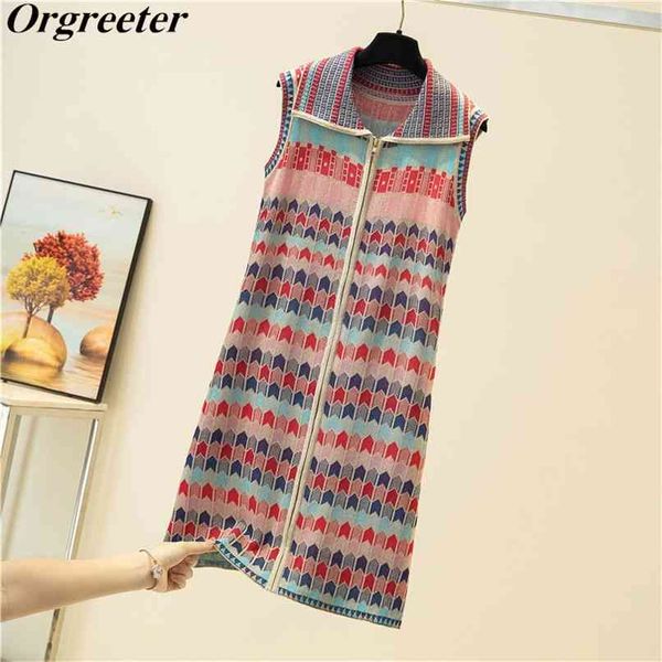 chic geometric pattern stitching color contrast knitted dress women's lapel zipper sweater tank vintage mini 210602, White
chic geometric pattern stitching color contrast knitted dress women's lapel zipper sweater tank vintage mini 210602, White