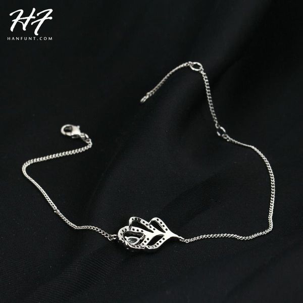 link, chain lady micro insert clear crystal leaf sliver color bracelet jewelry austrian sale h193, Black
link, chain lady micro insert clear crystal leaf sliver color bracelet jewelry austrian sale h193, Black