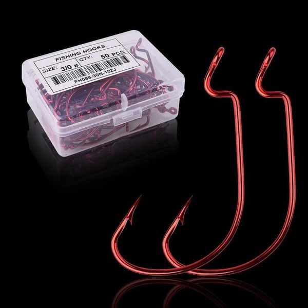 50pcs/ box red high-carbon steel fishing hooks 5/0#-6# crank fishing hook lure worm pesca for soft bait fish tackle acc jlllie
50pcs/ box red high-carbon steel fishing hooks 5/0#-6# crank fishing hook lure worm pesca for soft bait fish tackle acc jlllie