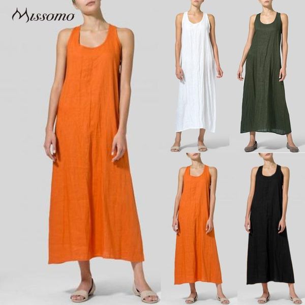 casual dresses missomo cotton linen dress women o neck sleeveless summer baggy maxi for woman vestidos femme robe, Black;gray
casual dresses missomo cotton linen dress women o neck sleeveless summer baggy maxi for woman vestidos femme robe, Black;gray