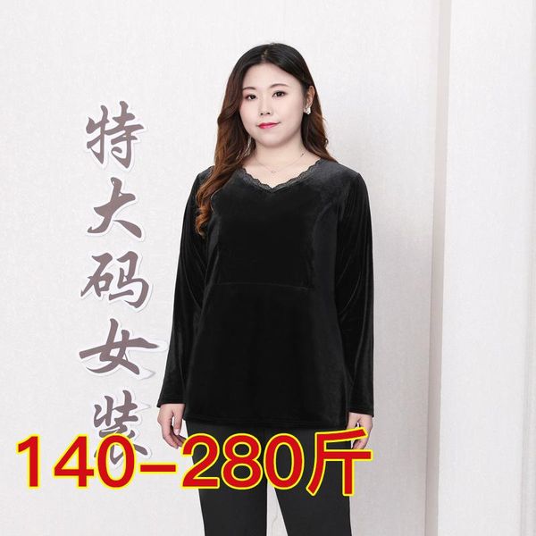 women's t-shirt velvet bottoming shirts women plus size v-neck spring autumn inner wear long-sleeved 2021 female tunics xq521, White 
women's t-shirt velvet bottoming shirts women plus size v-neck spring autumn inner wear long-sleeved 2021 female tunics xq521, White