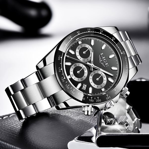 2021new lige design fashion men quartz watch luxury sport watch men stainless steel 30m waterproof chronograph relogio masculino, Silver
2021new lige design fashion men quartz watch luxury sport watch men stainless steel 30m waterproof chronograph relogio masculino, Silver