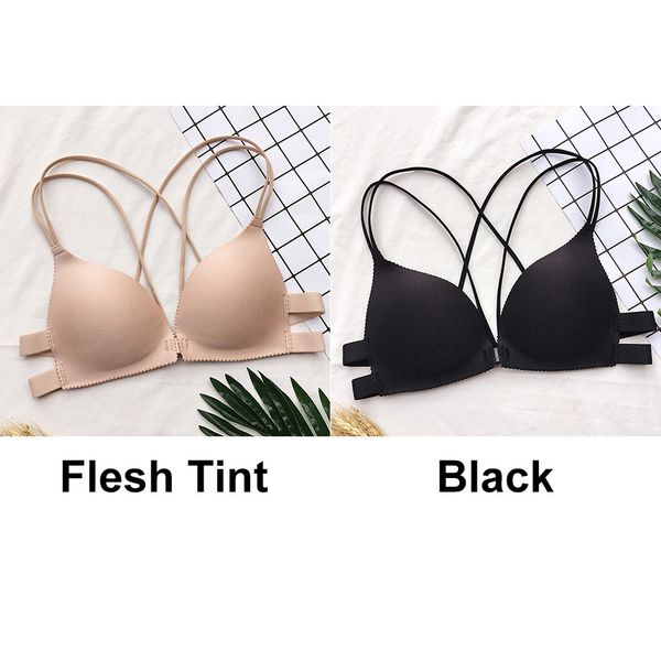 women back beautify ladies front closure wire fashion bra padded lingerie bralette gather push up, Black
women back beautify ladies front closure wire fashion bra padded lingerie bralette gather push up, Black