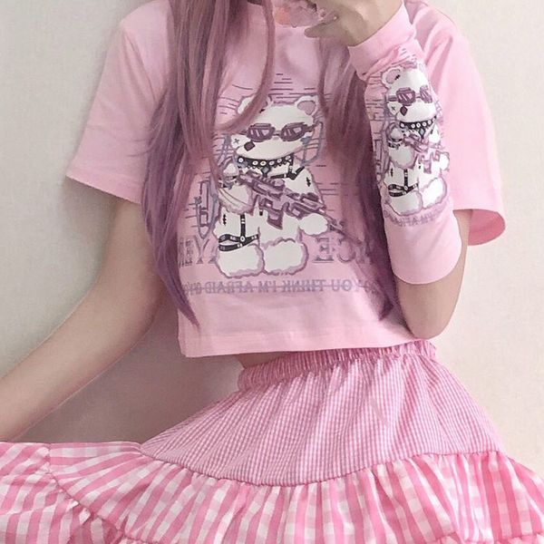 anime bear graphic tee shirt femme 2021 summer cartoon camisetas de mujer kawaii cropped female with sleeve, White
anime bear graphic tee shirt femme 2021 summer cartoon camisetas de mujer kawaii cropped female with sleeve, White