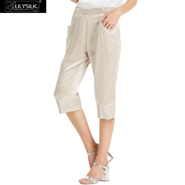 women's pants & capris lilysilk feminine elastic waist silk clearance sale, Black;white
women's pants & capris lilysilk feminine elastic waist silk clearance sale, Black;white
