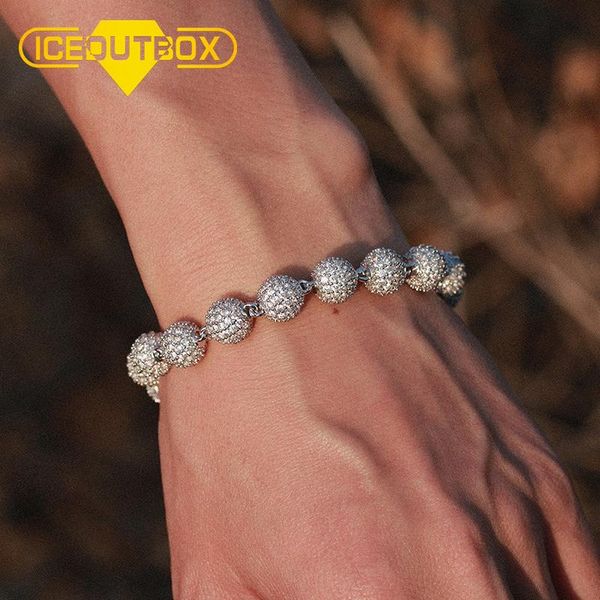 bangle iceoutbox fashion luxury 10mm link chain bracelet for men round ball cubic zircon bling rhinestone hip hop jewlery gift, Black
bangle iceoutbox fashion luxury 10mm link chain bracelet for men round ball cubic zircon bling rhinestone hip hop jewlery gift, Black