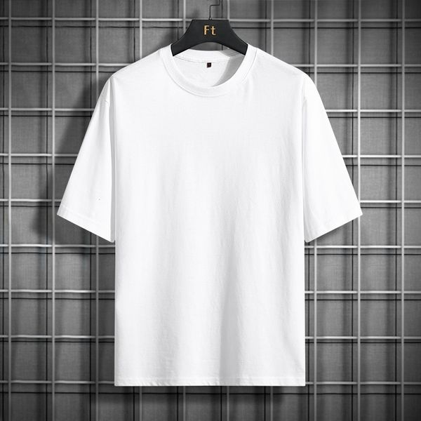 cotton short 2021 summer new fashion casual loose t-shirt men's solid half sleeve top, White;black
cotton short 2021 summer new fashion casual loose t-shirt men's solid half sleeve top, White;black