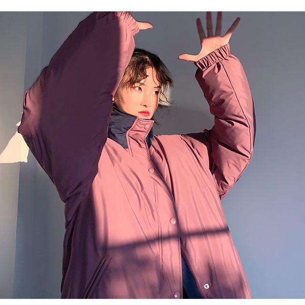 winter women double sided down coats vintage lady solid harajuku warm outerwear female preppy style loose thick parkas, Black;brown
winter women double sided down coats vintage lady solid harajuku warm outerwear female preppy style loose thick parkas, Black;brown
