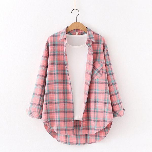 autumn blouse plaid long-sleeved shirt jacket korean cotton 2021 fashion women's loose casual harajuku retro clothing blouses & shirts, White
autumn blouse plaid long-sleeved shirt jacket korean cotton 2021 fashion women's loose casual harajuku retro clothing blouses & shirts, White