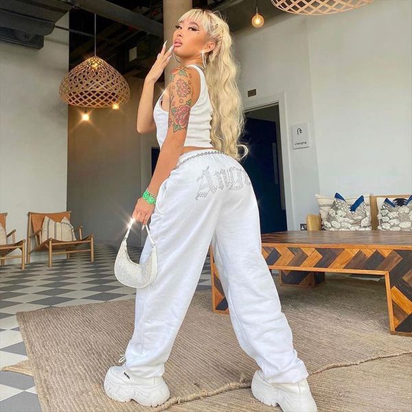 summer rhinestone printed high waist women capris loose fitting casual sweatpants, Black;white
summer rhinestone printed high waist women capris loose fitting casual sweatpants, Black;white