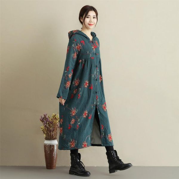 women's trench coats 2021 autumn and winter cotton linen cotton-padded jacket women embroidery cloak velvet long thicking hooded windbr, Tan;black
women's trench coats 2021 autumn and winter cotton linen cotton-padded jacket women embroidery cloak velvet long thicking hooded windbr, Tan;black
