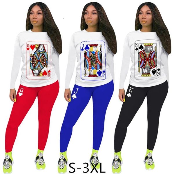 2021 new plus size women two piece set long sleeve and pants casual play card print maching suit wholesale dropshpping x238, Gray
2021 new plus size women two piece set long sleeve and pants casual play card print maching suit wholesale dropshpping x238, Gray