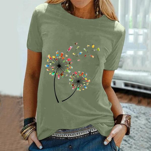women's t-shirt dandelion fruit juice print t-shirts fashion oversized o-neck casual short sleeve ropa mujer, White
women's t-shirt dandelion fruit juice print t-shirts fashion oversized o-neck casual short sleeve ropa mujer, White