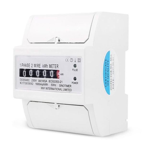single phase two wire power consumption waenergy meter kwh 30(100)a 230v ac 50hz wattmeter household electric din rail mount
single phase two wire power consumption waenergy meter kwh 30(100)a 230v ac 50hz wattmeter household electric din rail mount