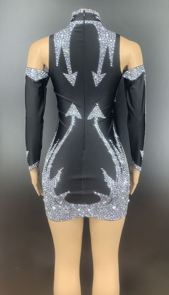 women nightclub stage sparkly silver rhinestones dress prom party women dance birthday celebrate dance dresses, Black;red
women nightclub stage sparkly silver rhinestones dress prom party women dance birthday celebrate dance dresses, Black;red